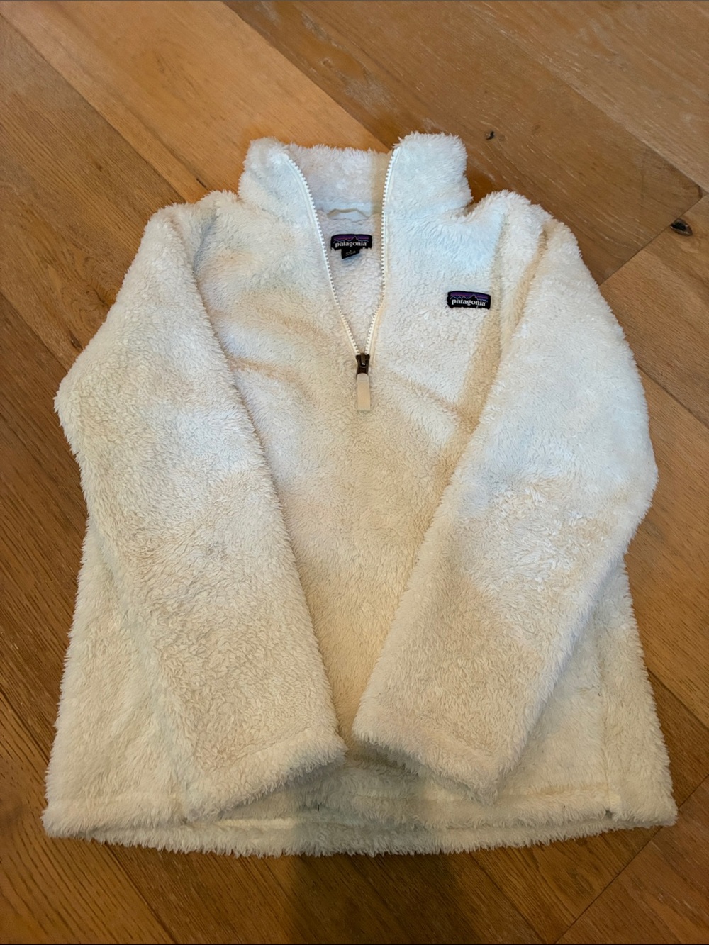 Patagonia Cream Sherpa Quarter-Zip Pullover